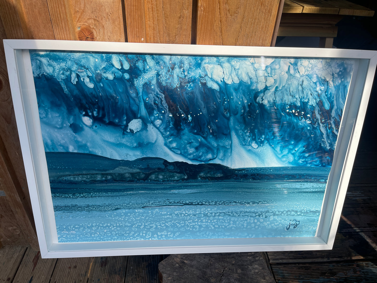 Blue Beach abstract art - the blues