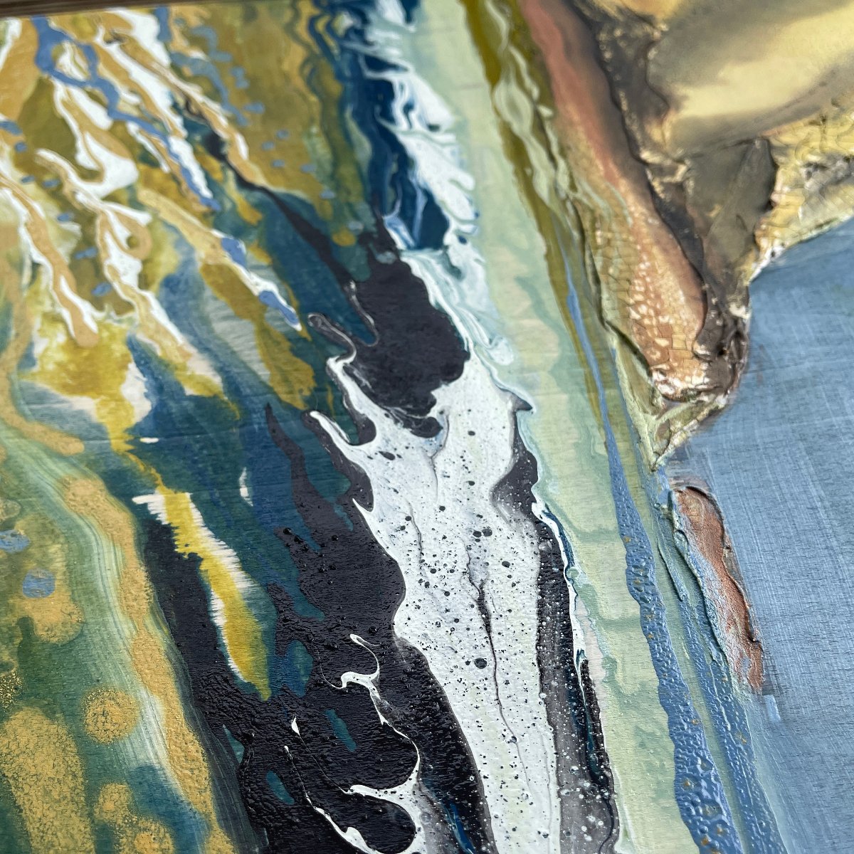 Putsborough beach Devon abstract art - seductive serpent
