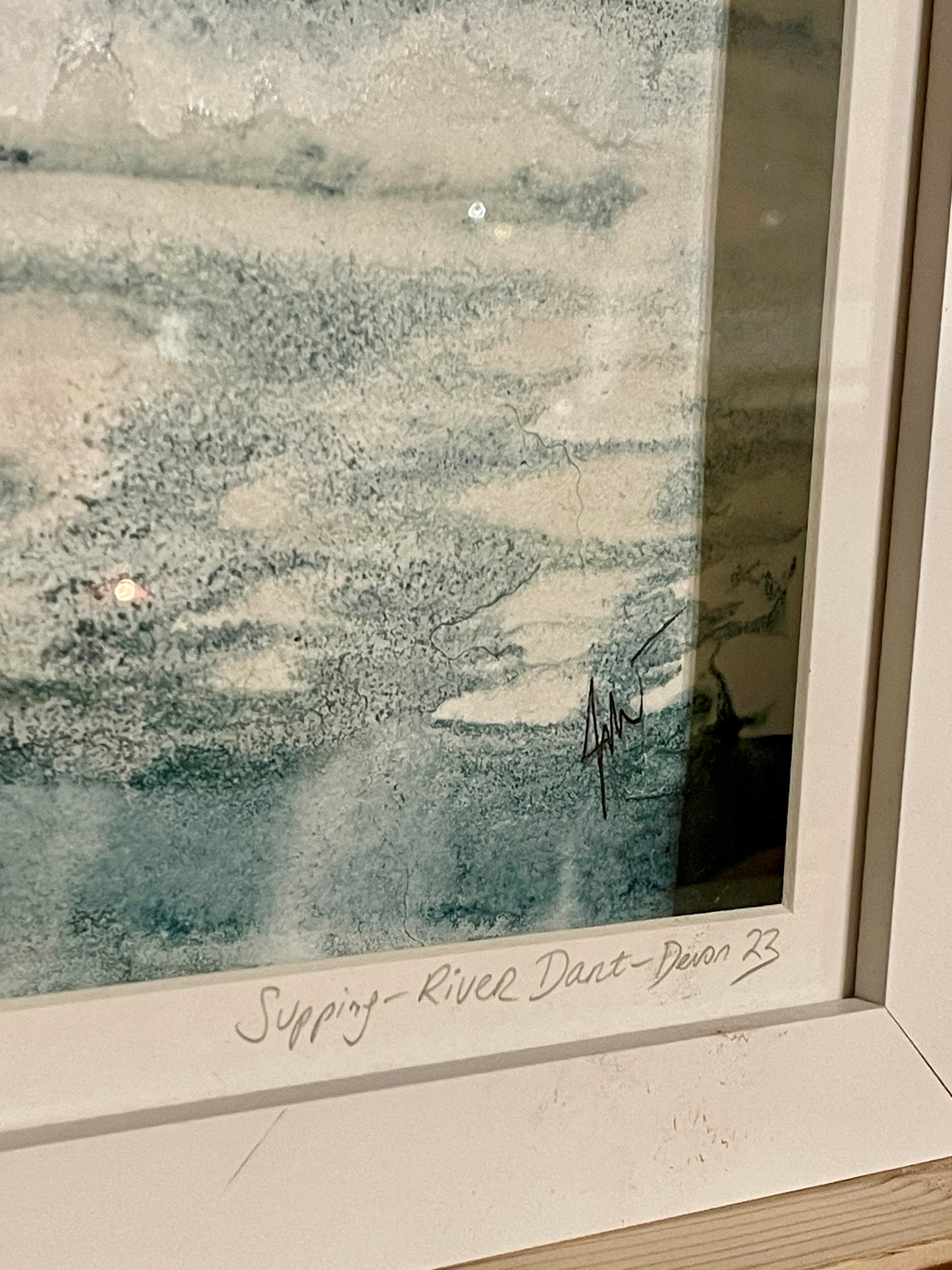 abstract river blue art - river dart supping