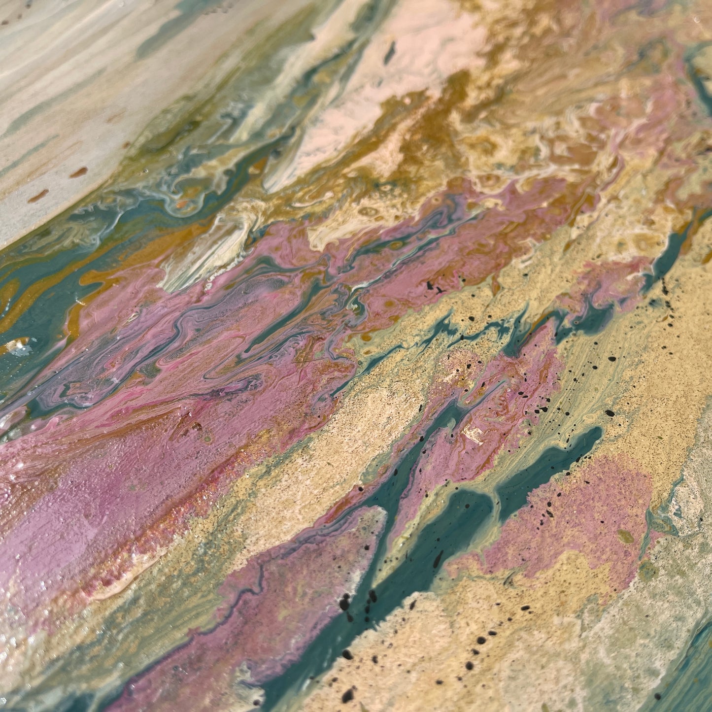 Sandy cove Devon abstract art - seaweed drift