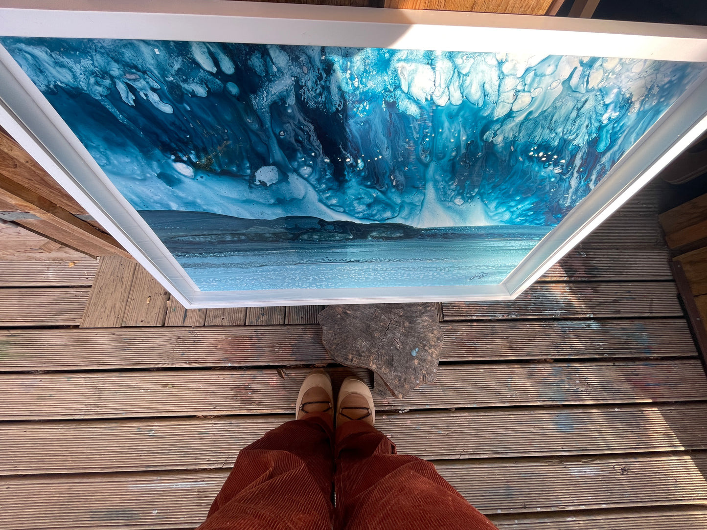 Blue Beach abstract art - the blues