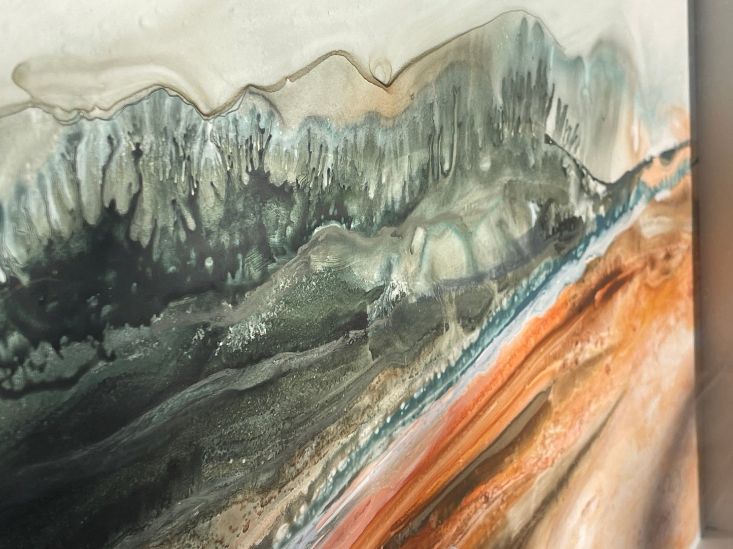 Beach abstract art - tidal glow