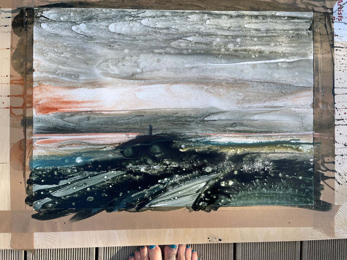 Cape cornwall abstract art -  illumination (M)