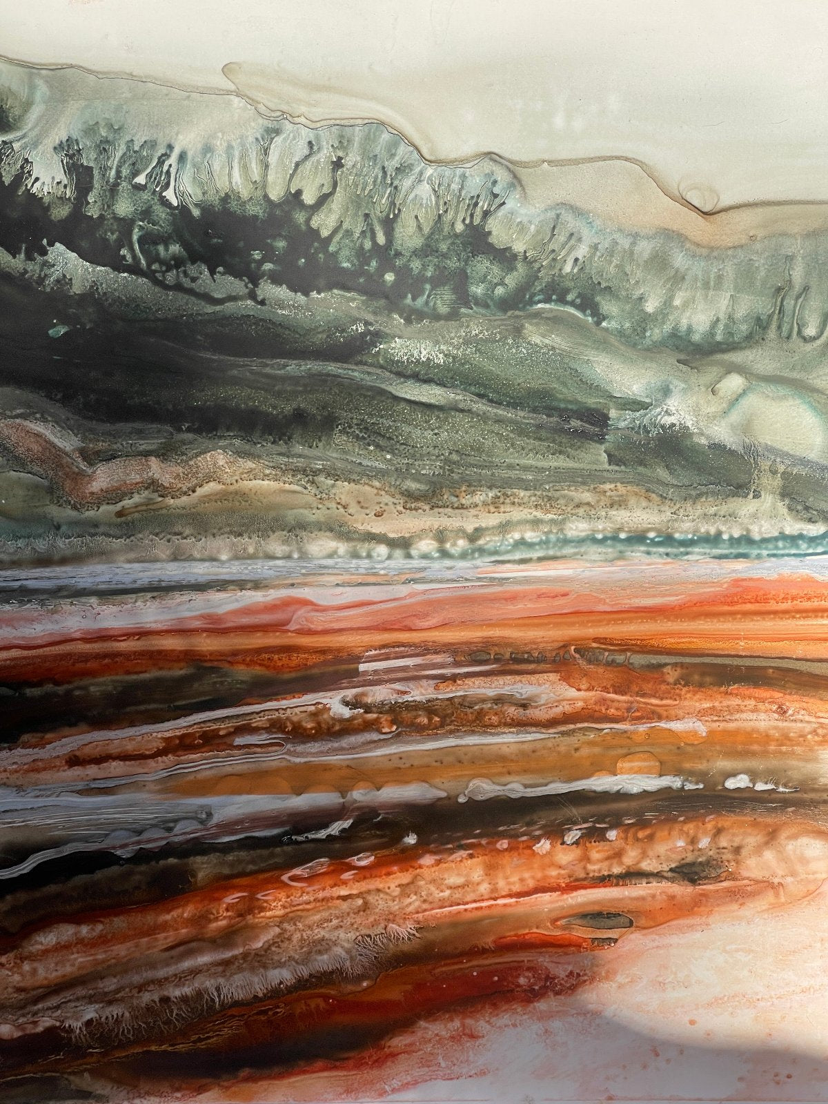 Beach abstract art - tidal glow