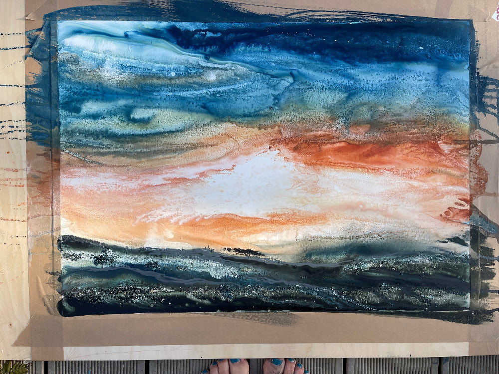 Sunset abstract art - last glow (M)