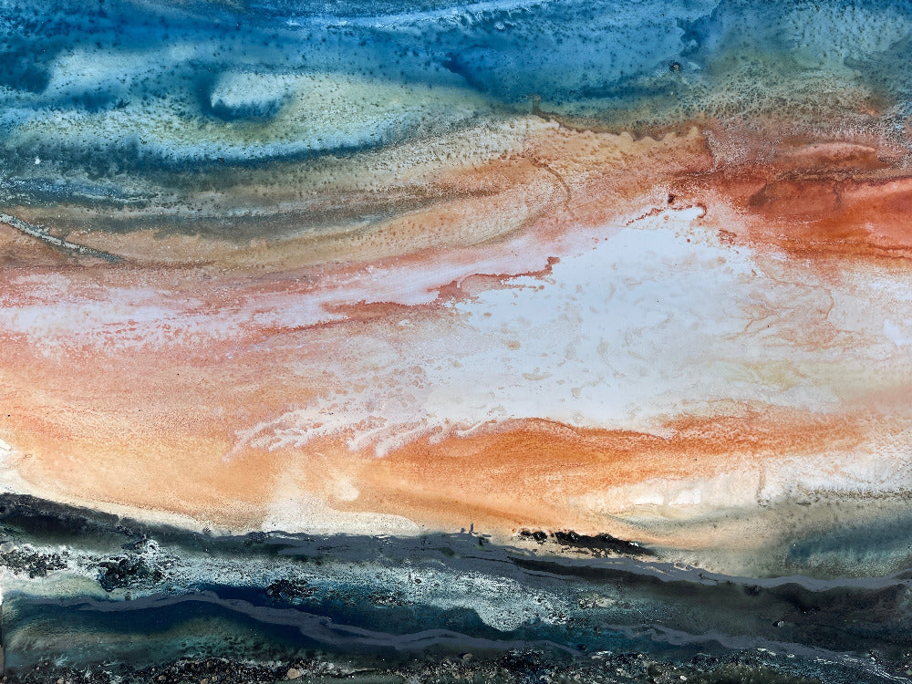 Sunset abstract art - last glow (M)