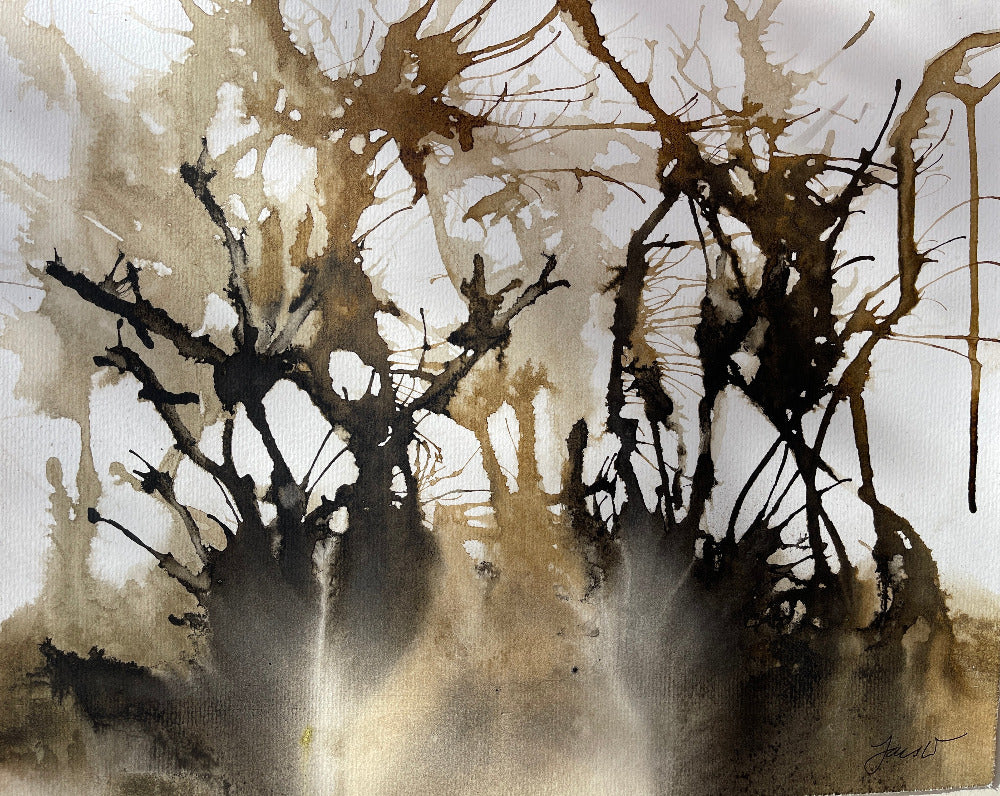 Jacs Waggett - abstract art - ivy winter cycle rides - Jacs Waggett