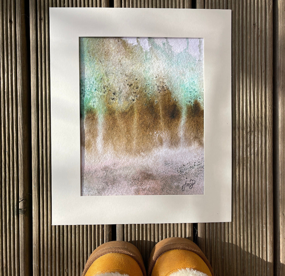 Jacs Waggett - beach landscape art- Misty Shadow - Jacs Waggett
