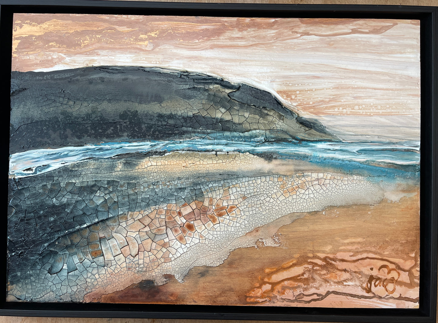 Putsborough beach Devon abstract sea art - sandy soul (M)