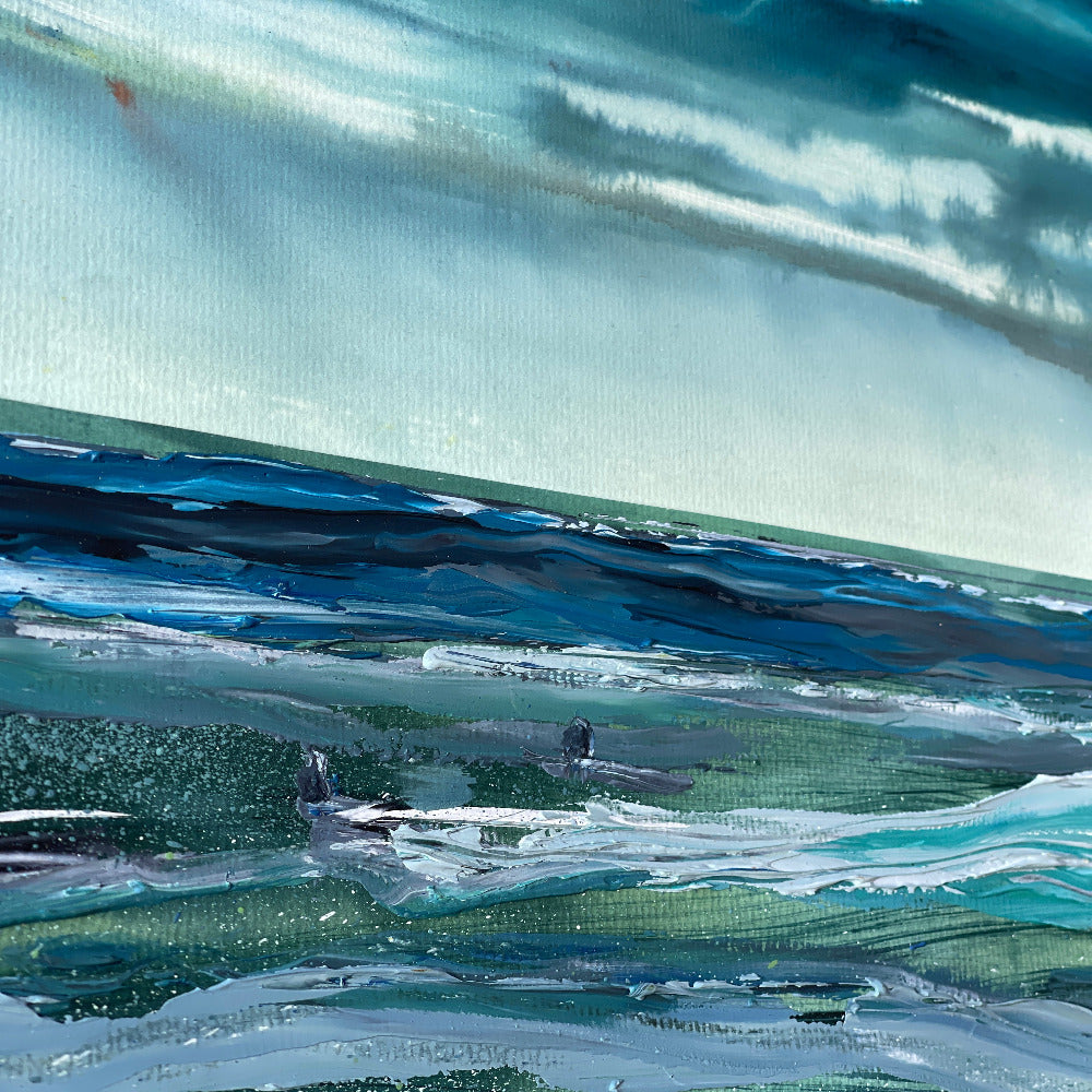 Jacs Waggett - beach landscape art- Sermon of Swells - Jacs Waggett