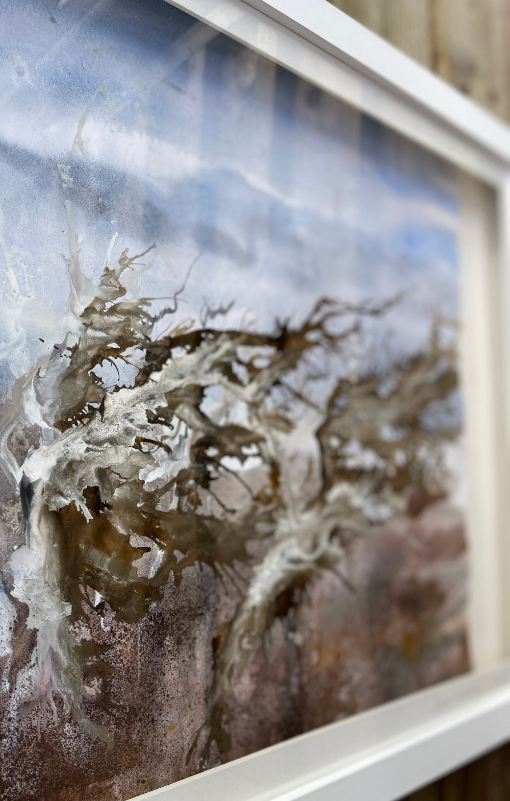 close up view of abstract art wild tree sculptures devon