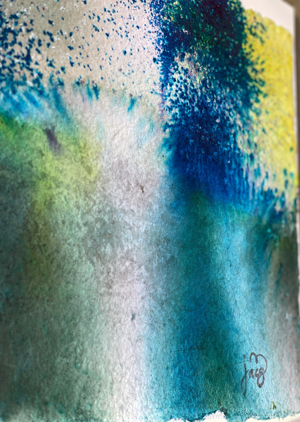 close up of fireworks over riber dart ink artwork