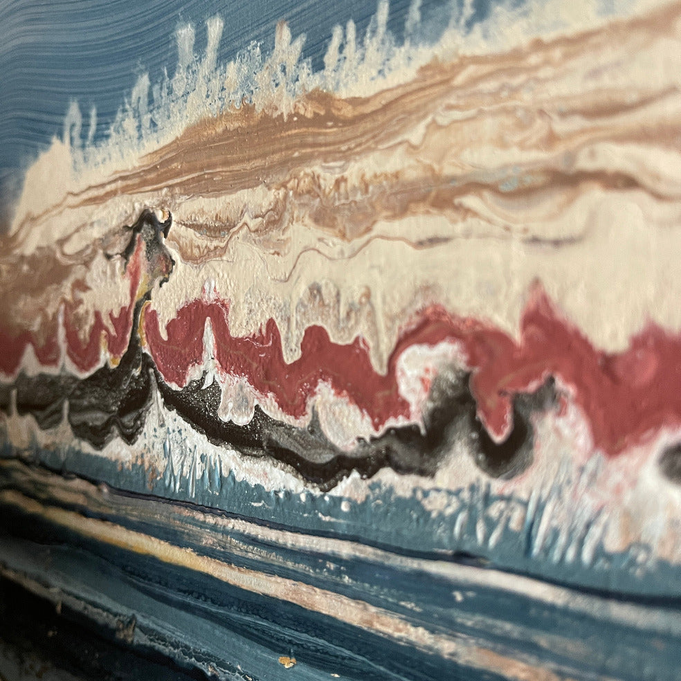close up of movement of paint
