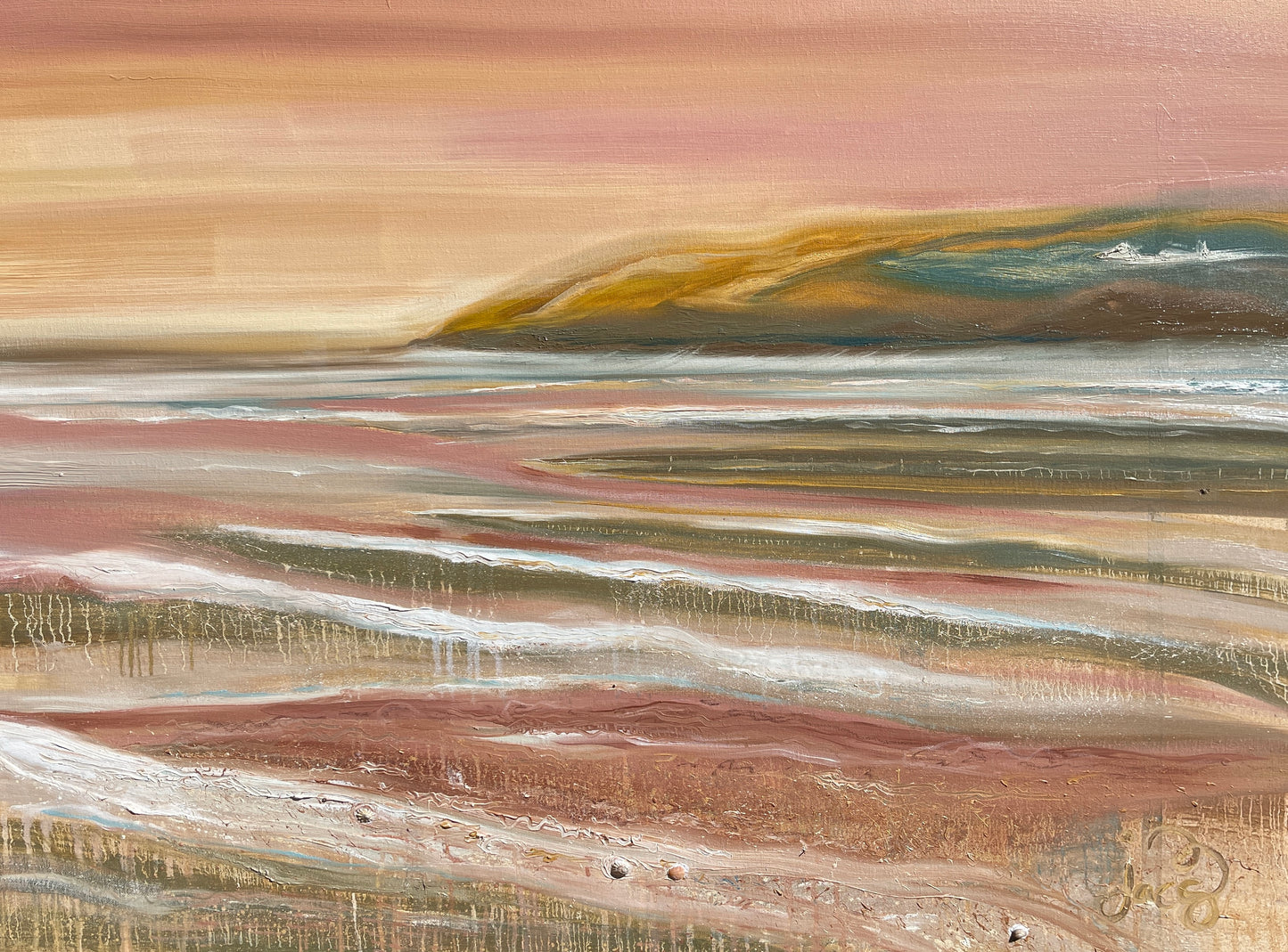 sunrise across croyde beach by jacs waggett
