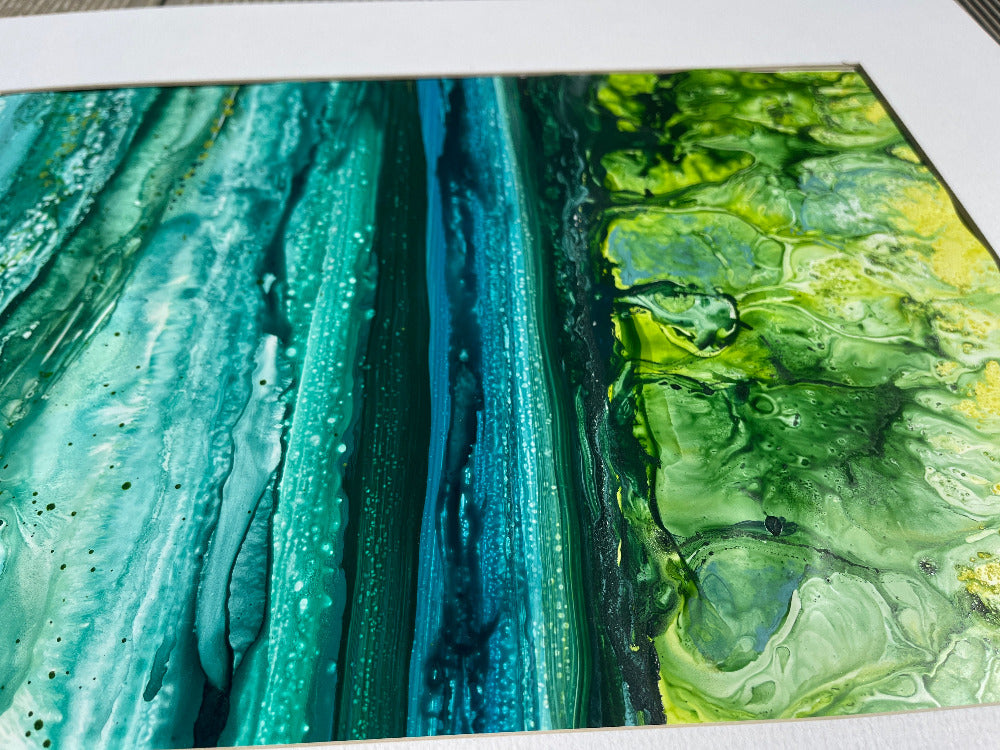jacs waggett vitality greens and turquoise river dart close up