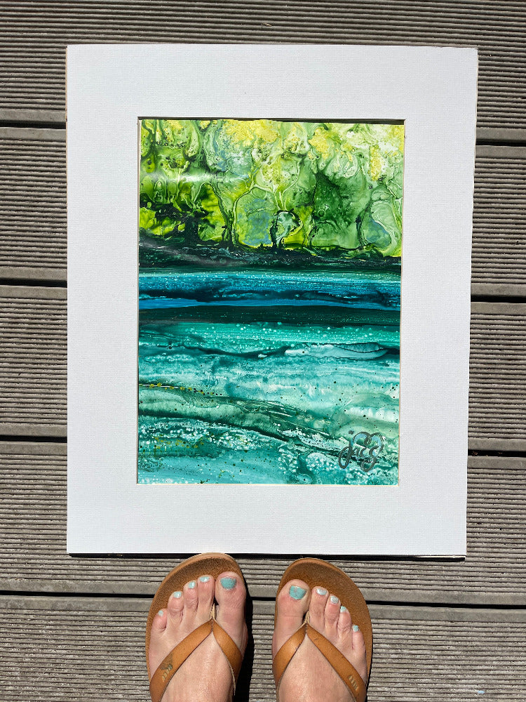jacs waggett vitality greens and turquoise river dart in frame