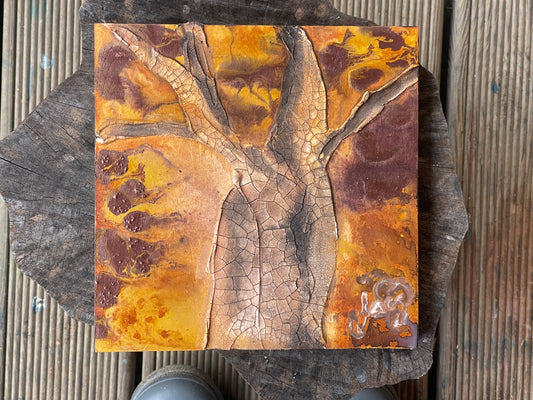 Mini abstract tree art -  elm reach