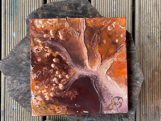 Mini abstract tree art - elm lean