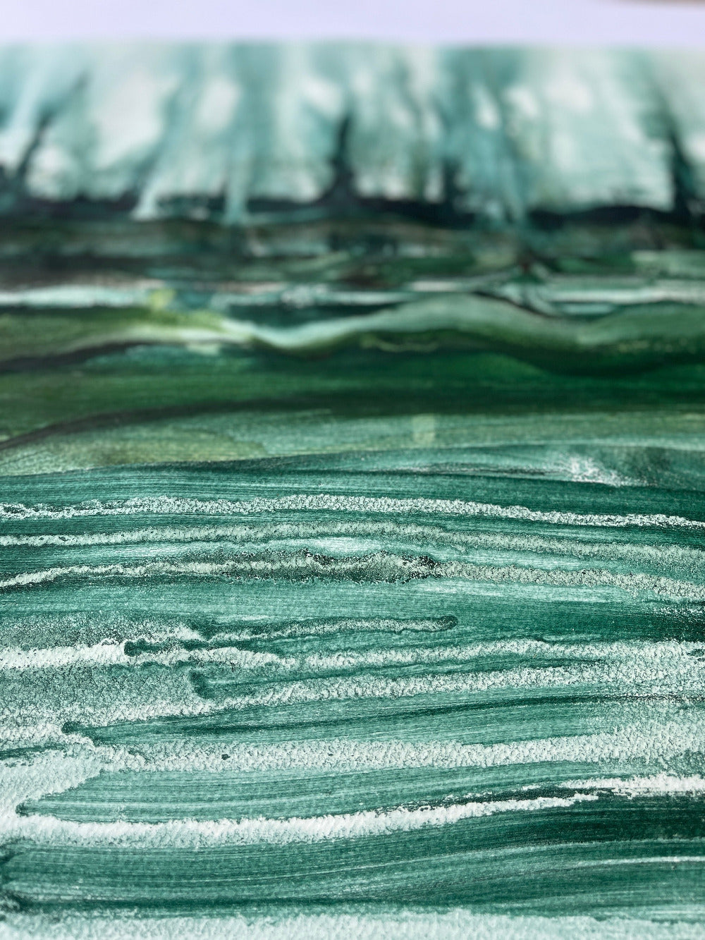 Jacs Waggett - abstract river watercolour - emerald estuary - Jacs Waggett