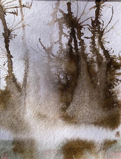 Jacs Waggett - abstract tree art - foggy feeling - Jacs Waggett