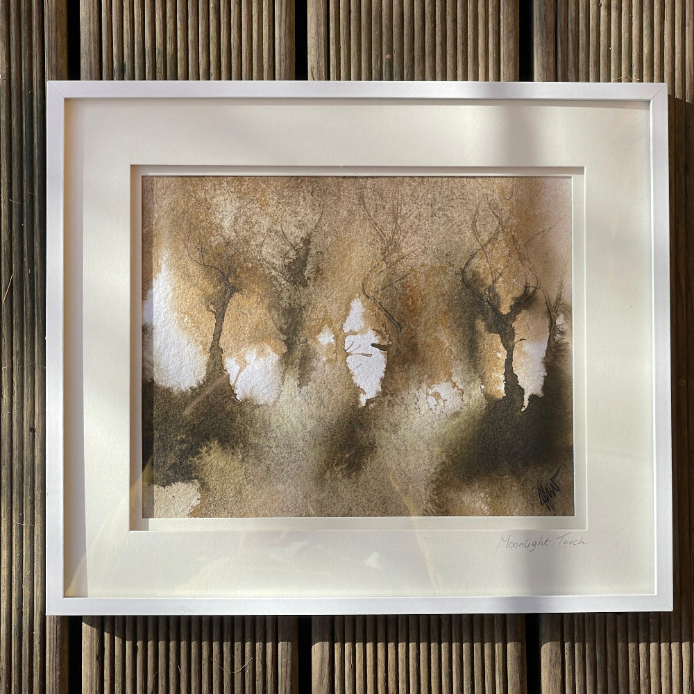 Jacs Waggett - abstract watercolour art -  moonlight touch - Jacs Waggett