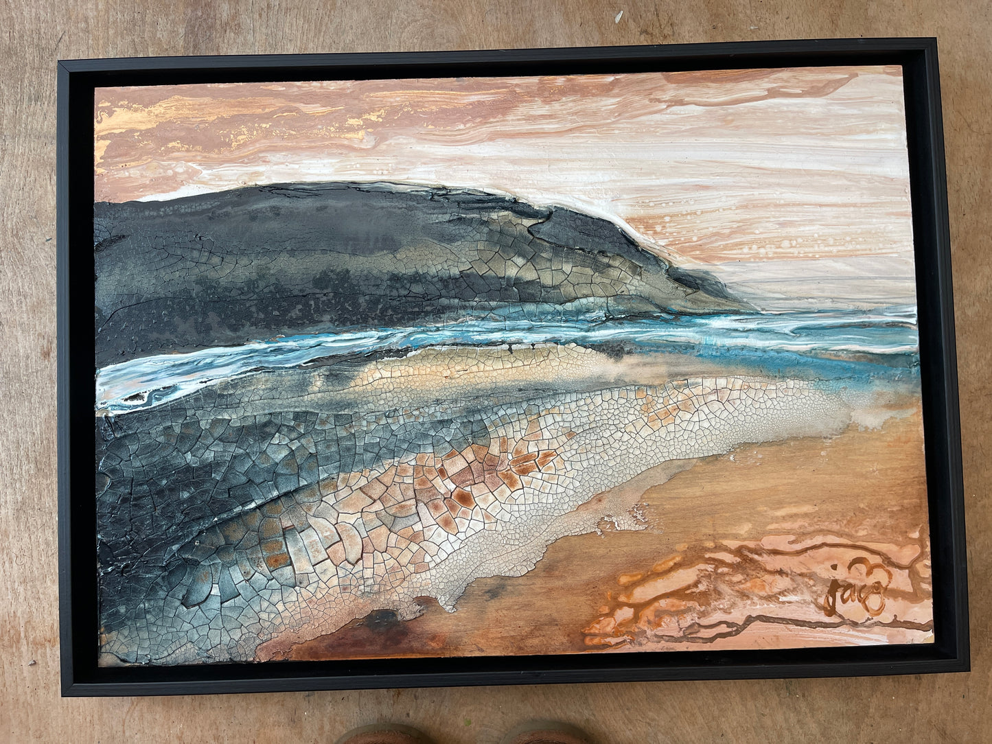 Putsborough beach Devon abstract sea art - sandy soul (M)