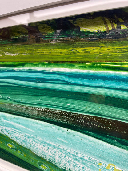 close up of turquoise water  art