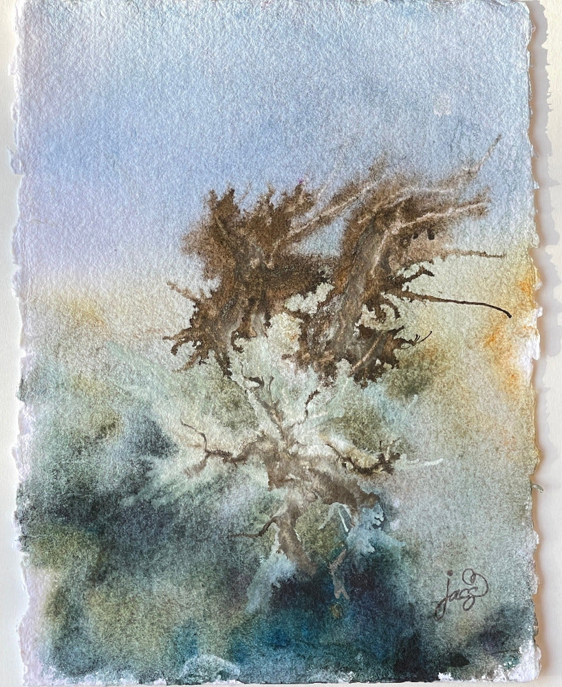 abstract trees art seaweed sinking earth colours