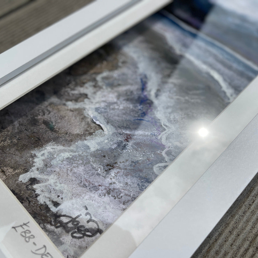 close up ebb devon seascape