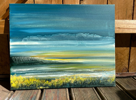 oil painting and pastel when the sky listens jacs waggett landscape art croyde