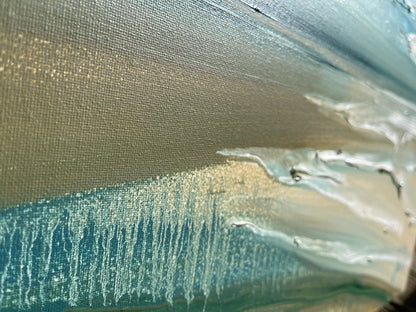 close up on detail in sand jacswaggett art solice in the break