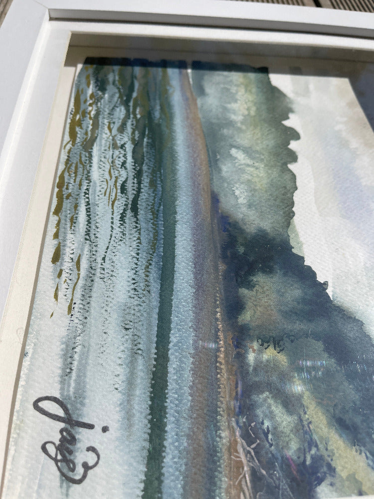 jacs waggett watercolour river dart greens close up