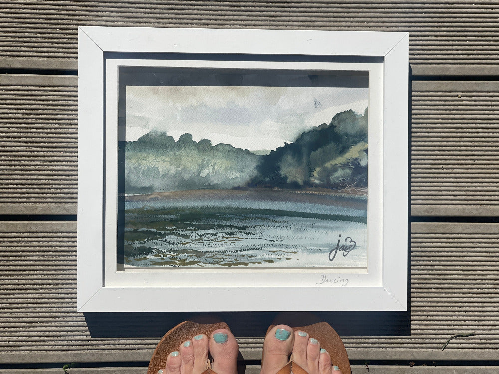jacs waggett watercolour river dart greens
