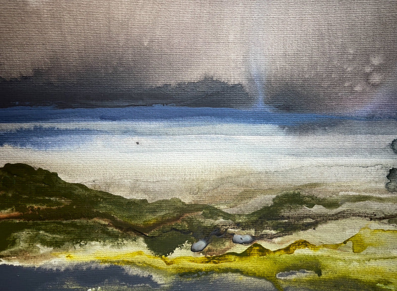 isle skye flodigarry sea view watercolour