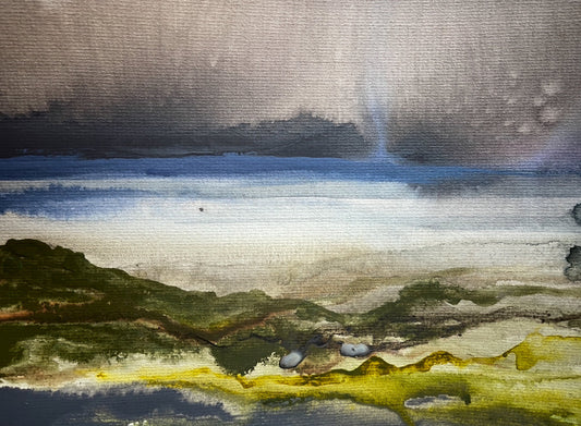 isle skye flodigarry sea view watercolour