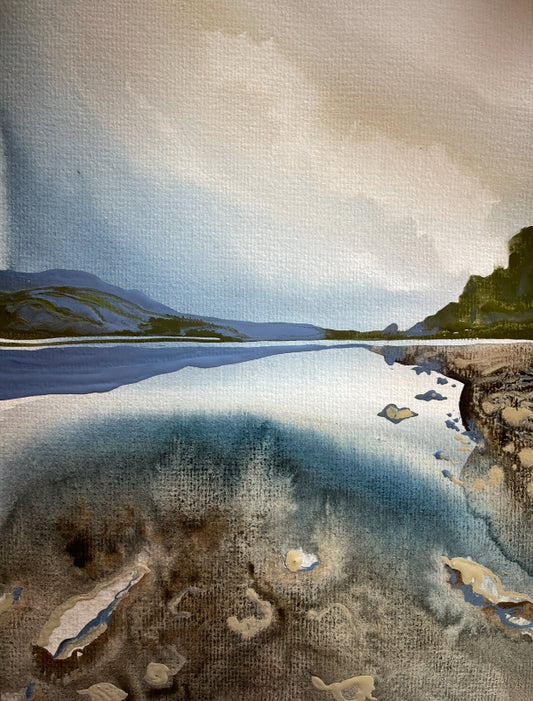 looking over loch lomand on a still day 
