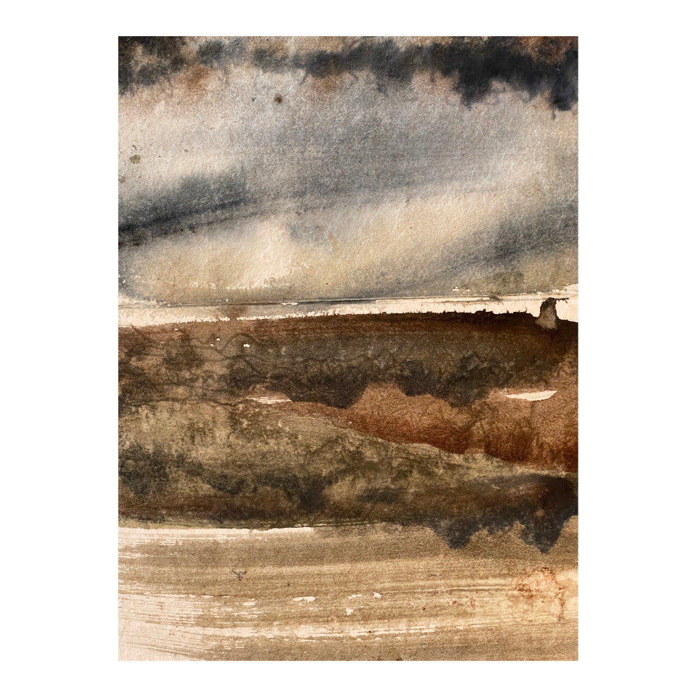 abstract watercolour river dart bracken 