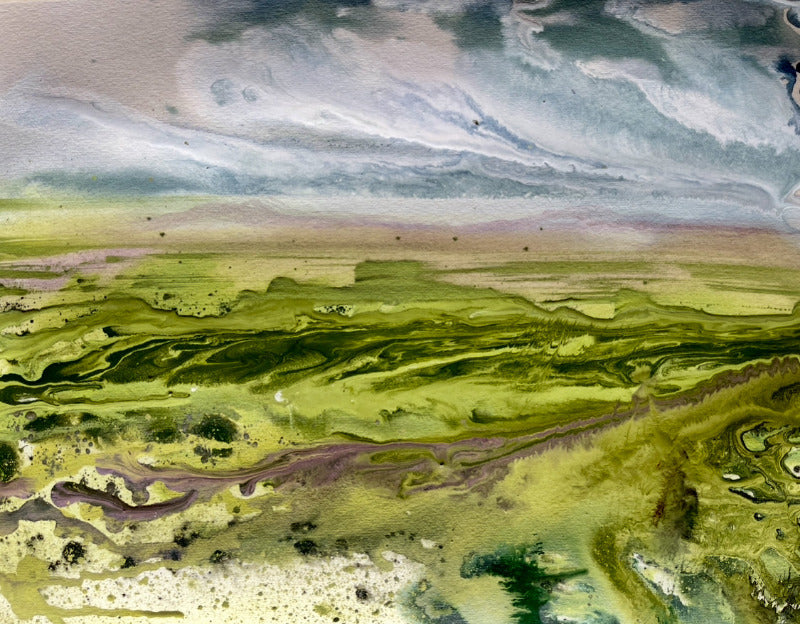 lake district greens watercolour