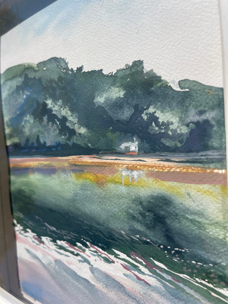 jacs waggett watercolour river dart greens main close up