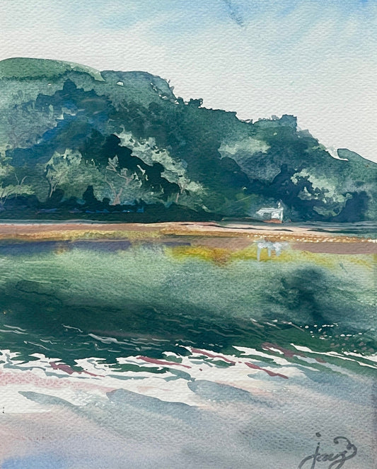 jacs waggett watercolour river dart greens main