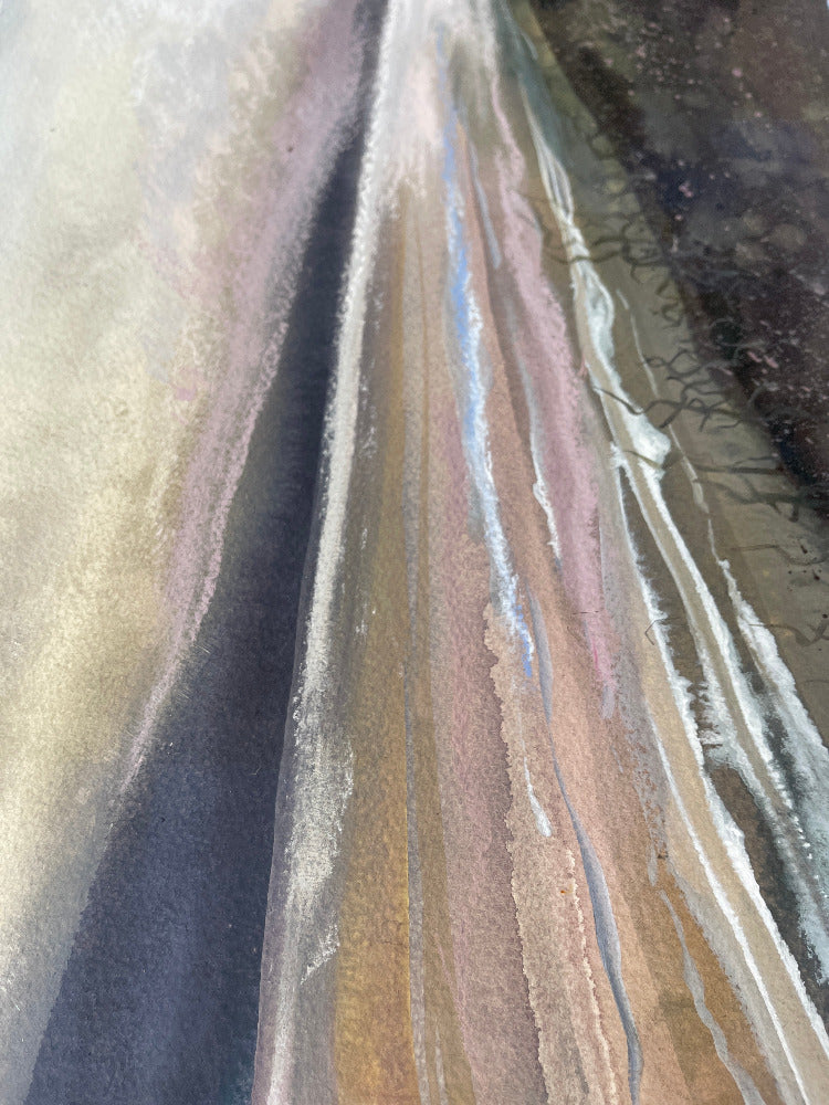 jacs waggett watercolour saunton sands main purples and browns